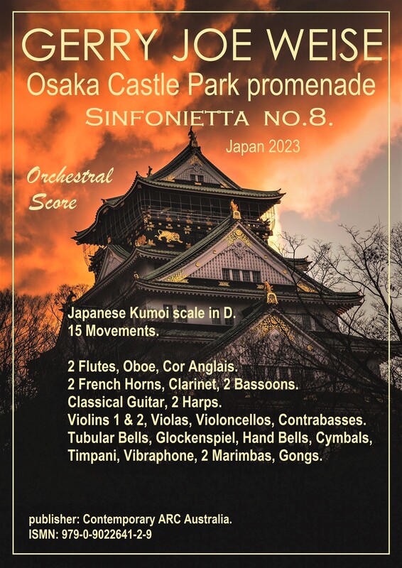 Orchestra / Woodwinds / Flute Soloist, Sheet Music, Osaka Castle Park promenade, by Gerry Joe Weise.