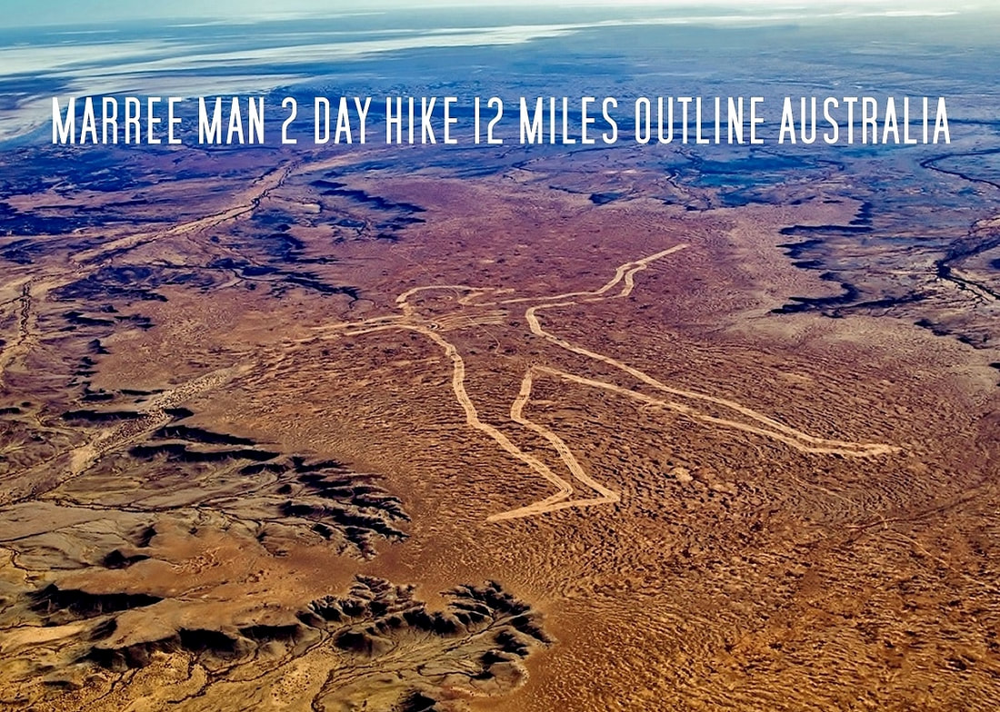 Gerry Joe Weise, Desert Land Art. Marree Man 2 Day Hike 12 Miles Outline, Tirari Desert, South Australia, 2019.
