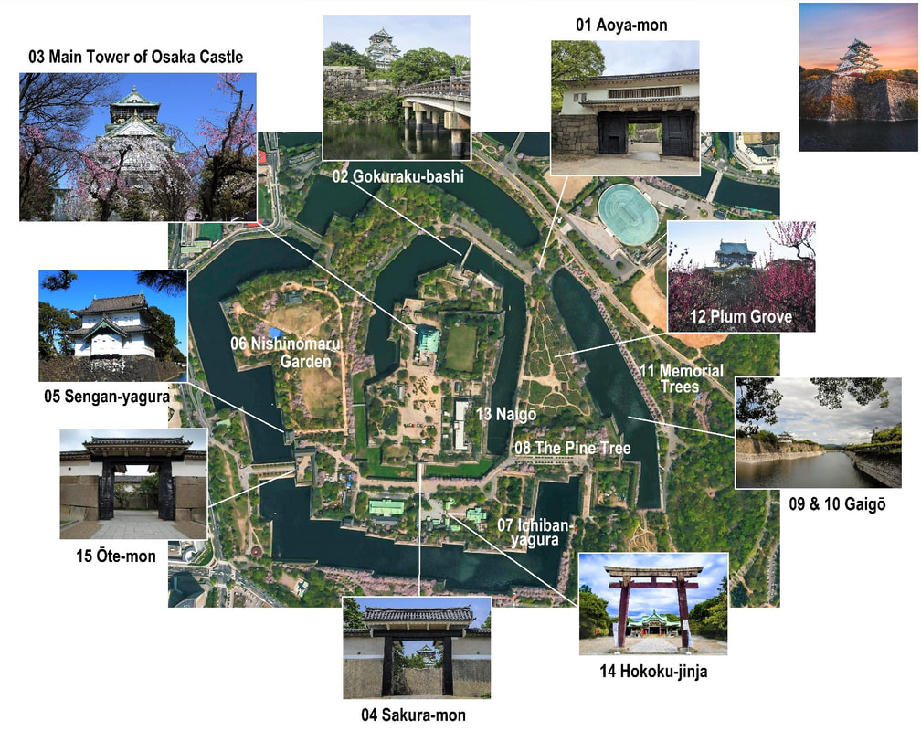 Map layout for Osaka Castle Park promenade, Sinfonietta No.8.