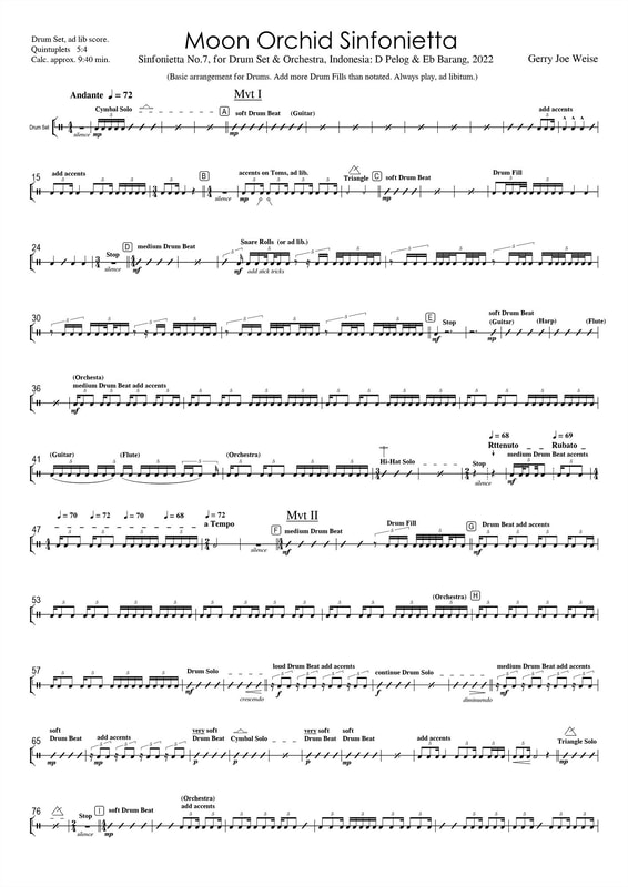 Sheet Music. Drum Set. Moon Orchid Sinfonietta. Gerry Joe Weise. pdf